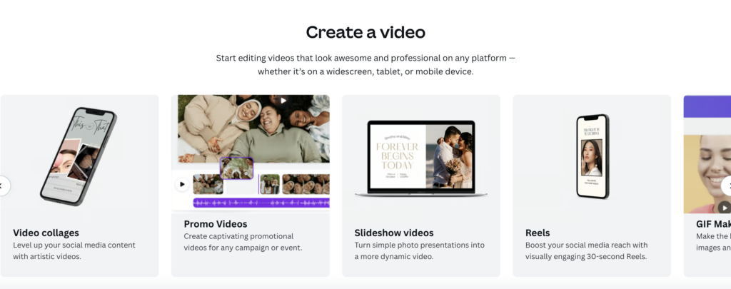 Canva is a social media tool that can be used for video creation.